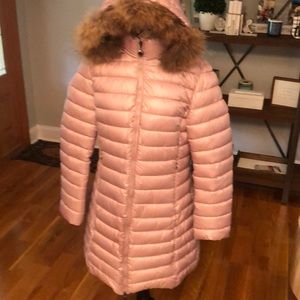 Long mauve puffy coat from Spain